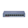 Switch PoE+ / No Administrable / 8 Puertos 10/100 Mbps PoE+ / 1 Puerto 100 Mbps Uplink / PoE hasta 250 metros / 60 W