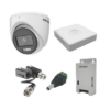 Kit de Videovigilancia TurboHD / DVR 4 Canales / 4 Cámaras Eyeball Exterior 1080p Lite / Visión Nocturna Color 24/7 / 20 m Iluminación / Fuente Regulada / Transceptores Pasivos