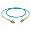 Jumper de Fibra Óptica / Multimodo OM4 50/125 / LC-LC Duplex / LSZH / 2 m (6.56 ft) / Color Aqua