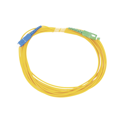 Jumper de Fibra Óptica / Monomodo OS2 G.652D / SC/UPC-SC/APC / Simplex 2mm / 5 m (16.40 ft) / PVC Amarillo