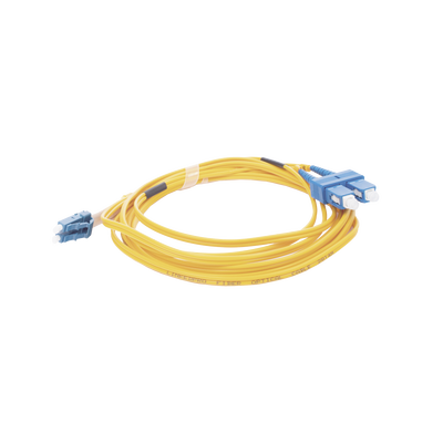 Jumper de Fibra Óptica / Monomodo 9/125 / LC/UPC-SC/UPC / Dúplex / PVC 2.0 mm / 3 m (9.84 ft) / Amarillo - Image 2