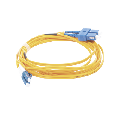 Jumper de Fibra Óptica / Monomodo 9/125 / LC/UPC-SC/UPC / Dúplex / PVC 2.0 mm / 3 m (9.84 ft) / Amarillo - Image 3