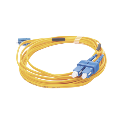 Jumper de Fibra Óptica / Monomodo 9/125 / LC/UPC-SC/UPC / Dúplex / PVC 2.0 mm / 3 m (9.84 ft) / Amarillo - Image 4