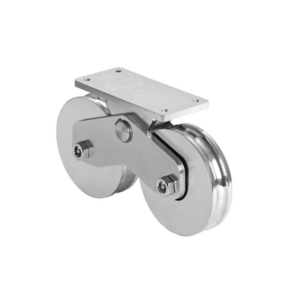 Rueda Doble para Puerta Corrediza / 16 cm (6.3 in) / Capacidad 1920 kg / Canal Tipo U / Acero Galvanizado / Ajustable 50/100 cm