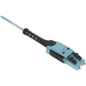 Jumper de Fibra Óptica Multimodo 50/125 OM4, LC-LC Uniboot Duplex, OFNP (Plenum), Color Aqua, 2 Metros