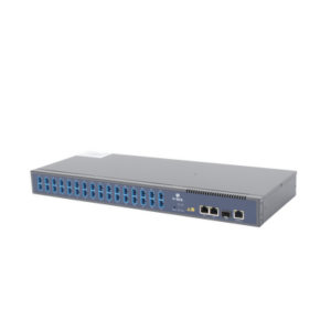 OLT GPON / 1 Puerto PON con Splitter 1:32 / 3 Uplink (2 GE + 1 SFP/SFP+) / Hasta 128 ONUs / 20 km / 1.73 ft Rack