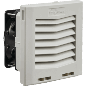 Ventilador con Filtro de Montaje Lateral / Flujo de Aire 35 CFM (59 m³/h) / 115 Vca / IP54 / RAL 7035