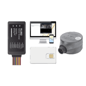 Kit localizador vehicular / 4G LTE / BLE / RS485 / Audio bidireccional / Sensor ultrasónico de combustible / SIM incluida
