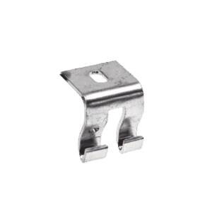 Grapa de Suspensión para Charola Tipo Malla / Acero al Carbón Calibre 12 (2.7 mm) / Anchos 50 mm a 300 mm (2 in a 11.8 in) / Múltiples Acabados: EZ, BM, GAC, EP, I304L, I316L / Certificación NOM-001-SEDE-2012, CFE 57100 / Norma