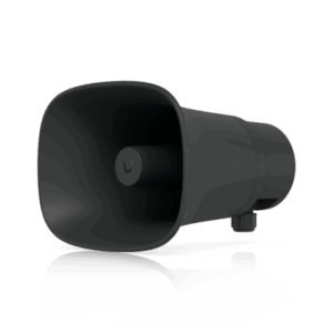 UniFi Protect AI Horn Speaker, Altavoz IP 120 dB, PoE+, Alerta AI Avanzada, Montaje Pared, Esquina y Poste, IP66, Color Negro