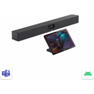 Barra de Videoconferencia / Dual Cámara 48 MP / 4K Ultra HD / Audio 8 Micrófonos MEMS / Android 13 / Wi-Fi 6 / Bluetooth 5.0 / Panel Touch