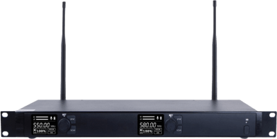 Receptor Inalámbrico Dual Canal / U-Band Digital / 4 Bandas 470-830 MHz / Modulación pi/4-DQPSK / Pantalla TFT-LCD 2.2" / Anti-Interferencia ID Code Pilot / Salidas Balanceadas y Desbalanceadas / Ecualización Ajustable - Image 2