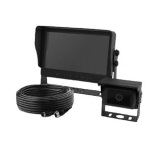 Sistema de Cámara de Reversa con IA / HD 720p / Detección de Peatones y Vehículos / Visión Nocturna IR / Monitor Táctil / Expandible a 2 Cámaras