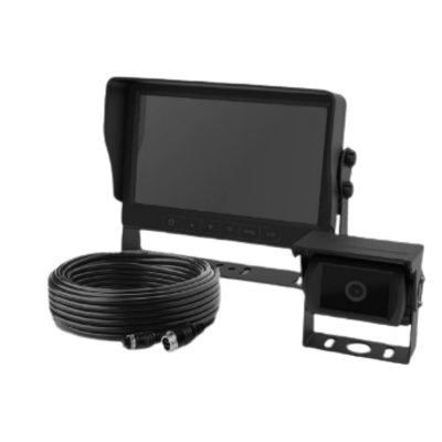 Sistema de Cámara de Reversa con IA / HD 720p / Detección de Peatones y Vehículos / Visión Nocturna IR / Monitor Táctil / Expandible a 2 Cámaras