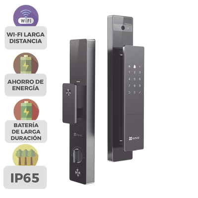 Cerrojo Inteligente / Reconocimiento Facial y Venas Palmares / Pantalla IPS 4" / Cámara 1080p / Wi-Fi 2.4 GHz / Bluetooth / IP52