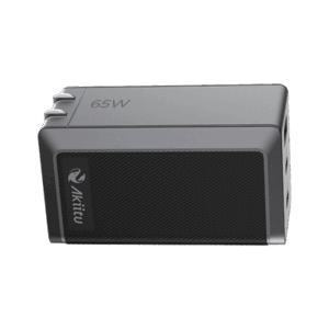 Cargador de Red GaN III / 65 W / 3 Puertos USB-C y USB-A / PD 3.0 y QC 4.0 / Enchufe Plegable / Protección 6 Capas