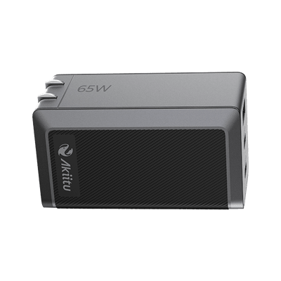 Cargador de Red GaN III / 65 W / 3 Puertos USB-C y USB-A / PD 3.0 y QC 4.0 / Enchufe Plegable / Protección 6 Capas