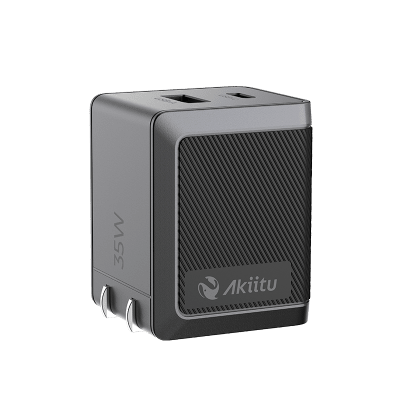 Cargador de Pared GaN III / 35W / USB-C PD 35W + USB-A 22.5W / Carga Simultánea / Enchufe Plegable - Image 2
