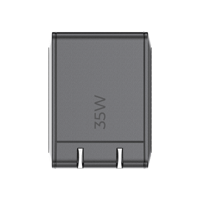 Cargador de Pared GaN III / 35W / USB-C PD 35W + USB-A 22.5W / Carga Simultánea / Enchufe Plegable - Image 3