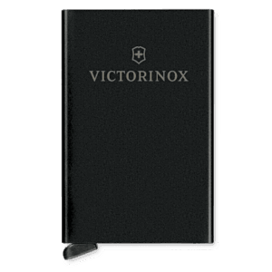 Tarjetero / Almacenamiento Seguro 4-6 Tarjetas / Aluminio Duradero / Protección RFID / Sistema Deslizamiento Patentado / Color Negro.