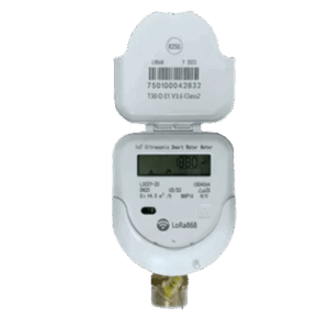 Medidor Ultrasónico de Agua / 1/2 pulgada / Válvula Integrada / IoT LoRaWAN / IP68 / Bidireccional / LCD 9 Dígitos