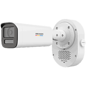 Cámara Bala TurboHD / 2 Megapixel / ColorVu 24/7 / Audio Bidireccional con Sirena / Luz Dual 60 m (196.9 ft) / IP67 / 90° de Visión