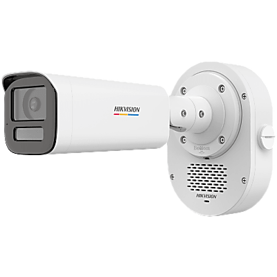 Cámara Bala TurboHD / 2 Megapixel / ColorVu 24/7 / Audio Bidireccional con Sirena / Luz Dual 60 m (196.9 ft) / IP67 / 90° de Visión