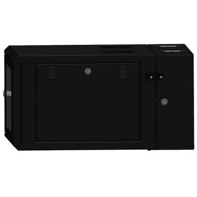 Gabinete Rackeable de Pared / 6U / 19 Pulgadas / Puerta de Cristal / Abatible 120° / Carga 80 kg / Ventilación 120 mm - Image 2
