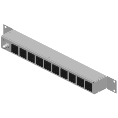 PDU Horizontal / 10 Tomas NEMA 5-15R / Rack 19 in 1UR / 120Vca 15A / Reestablecedor 15A / Cable 2.5 m (8.2 ft) / Acero Rolado en Frío