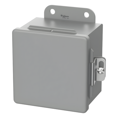 Gabinete de Bisagra Continua / NEMA 12 / 6 x 4 x 3 in (152 x 102 x 76 mm) / Acero Dulce / Montaje en Pared / Abrazaderas Atornilladas