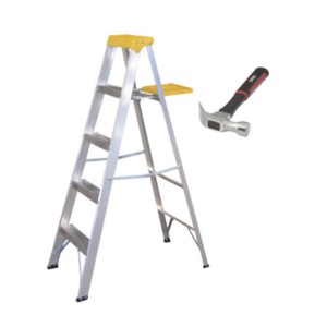Escalera y Martillo Ideales para el Hogar