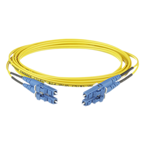 Jumper de Fibra Óptica / Monomodo OS2 9/125 / LC-LC Dúplex / OFNR Riser / 6 m (19.69 pies) / Amarillo