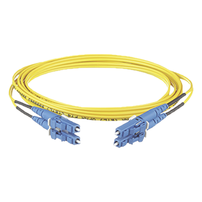Jumper de Fibra Óptica / Monomodo OS2 9/125 / LC-LC Dúplex / OFNR-LSZH / 15 m (49.21 pies) / Amarillo