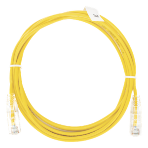 Cable de Parcheo Slim UTP Cat6 / 3 m (9.84 ft) / 28 AWG / Amarillo / 1 Gbps+