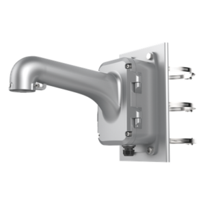 Soporte de Montaje para Domo PTZ / Poste Vertical con Caja de Conexión / Ajustable 80-200 mm / Carga Máxima 10 kg (22 lb) / Aluminio y Acero