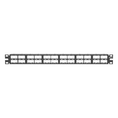 Panel de Parcheo Modular / 48 Puertos / 1 UR / Alta Densidad / Sin Blindaje / Rack 19 Pulgadas
