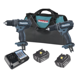 Kit Taladro Percutor + Llave de Impacto / 18V / 2 Baterías 3Ah / Motor BL / 210 Nm / 1/2"