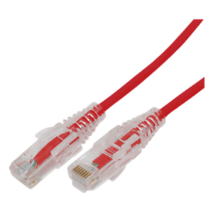 Cable de Parcheo Slim UTP Cat6A / 0.5 m (1.64 ft) / 28 AWG / Rojo / RJ45