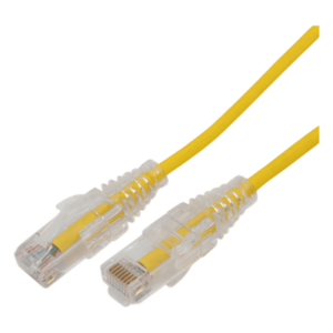 Cable de Parcheo Slim UTP / Cat6A / 3 m (9.84 ft) / 28 AWG / Amarillo / RJ45