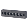 Pasacables  de 6 Orificios en Línea 4.41" X 0.67" IP65,  para Cables Terminados, Color Negro