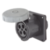 Receptáculo Pin and Sleeve Trifásico / 60 A / 600 VCA / 3 Polos 4 Hilos / IP67 / -40 °C a 75 °C