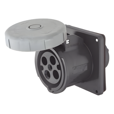 Receptáculo Pin and Sleeve Trifásico / 60 A / 600 VCA / 3 Polos 4 Hilos / IP67 / -40 °C a 75 °C