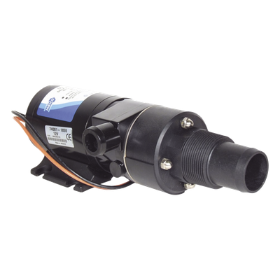 Bomba Maceradora / 12 Vcd / Caudal 43 l/min a 3 m / Altura Máxima 6 m / Entrada 38 mm (1½") / Descarga 25 mm (1") / Autocebante 0,6 m