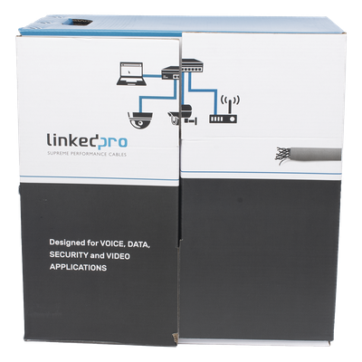 Bobina de Cable Cat5e / 305 m (1000 pies) / 24 AWG UTP / CCA / 100 MHz / Gris / Interior - Image 2
