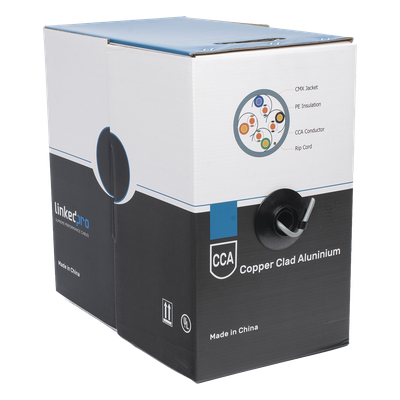 Bobina de Cable Cat5e / 305 m (1000 pies) / 24 AWG UTP / CCA / 100 MHz / Gris / Interior - Image 3