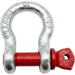 Grilllete Lira (Anchor Shackle) / 4.75 T WLL / Cuerpo 3/4" Acero Forjado Galvanizado / Perno 7/8" Acero Alta Resistencia / Factor Seguridad 6:1 / Marca SHINESTAGE