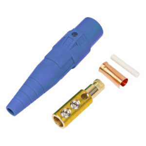 Conector Camlock Macho / 400 Amperes / 600V AC / Cable 50-95 mm² / Abrazadera Compresión / Plástico Ingeniería / Color Azul