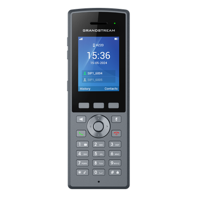 Teléfono IP Inalámbrico DECT / Alcance 400 m (1312.3 ft) Exteriores / IP67 / 20 Cuentas SIP / Pantalla TFT LCD 2.4 Pulgadas / Audio Full HD / Batería 2000 mAh