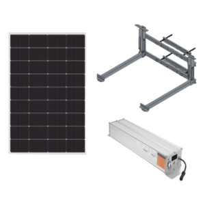 Kit Solar / 180W Panel / 1280 Wh LiFePO4 / 12/24 Vcc Regulable / IP67 / Poste 6' a 8'