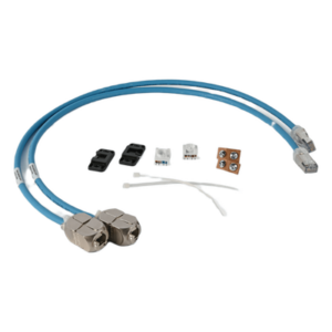 Cable Patch Cord In-Line / Cat6A / Blindado S/FTP / 0.5 m (1.6 ft) / 28 AWG / PoE Tipo 1-4 / CM/LSOH-1 / 2 Piezas